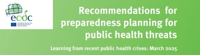 Recommendation for preparedness planning for public health 2025