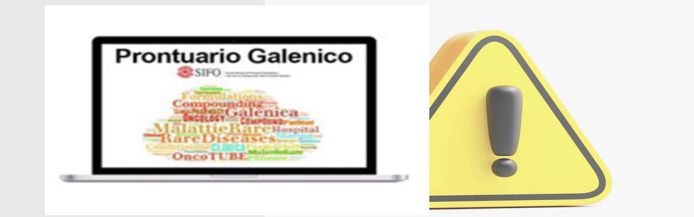 avviso manutenzione prontuario galenico