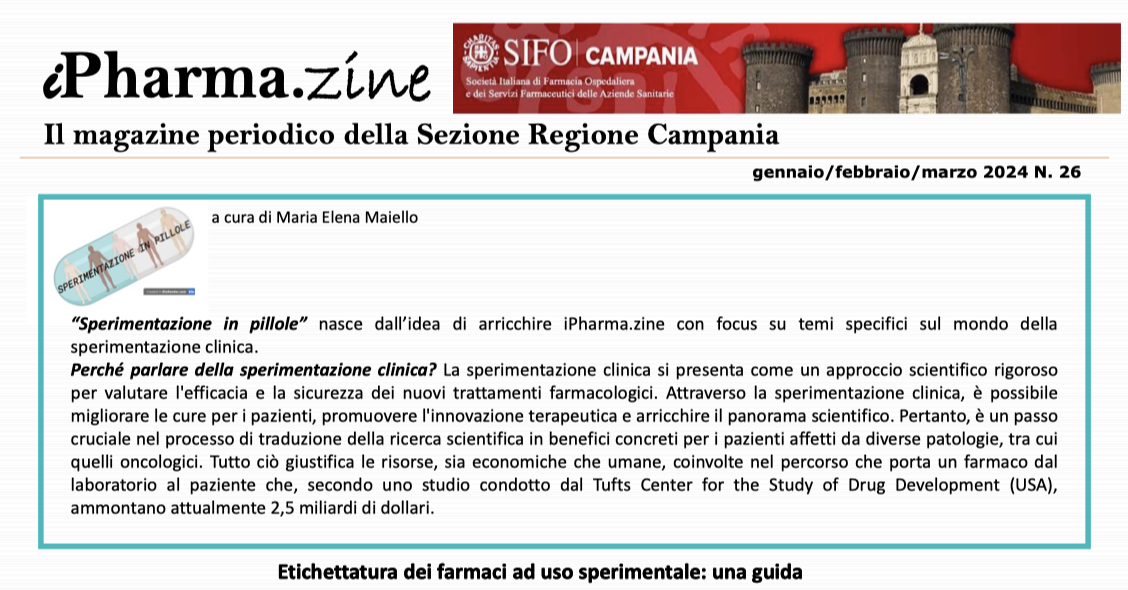 Sperimentazione in pillole 1