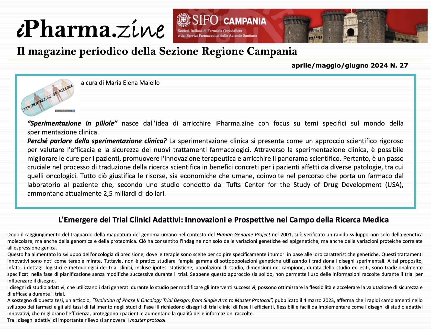 Sperimentazione in pillole 1