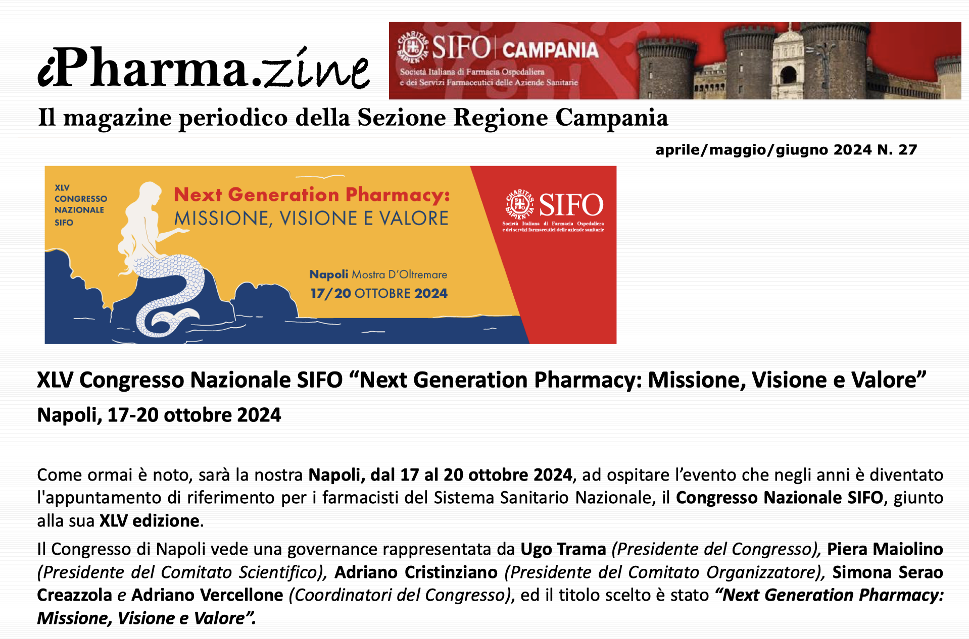 XLV Congresso Nazionale SIFO 1